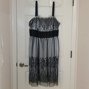 Black and silver party dress
